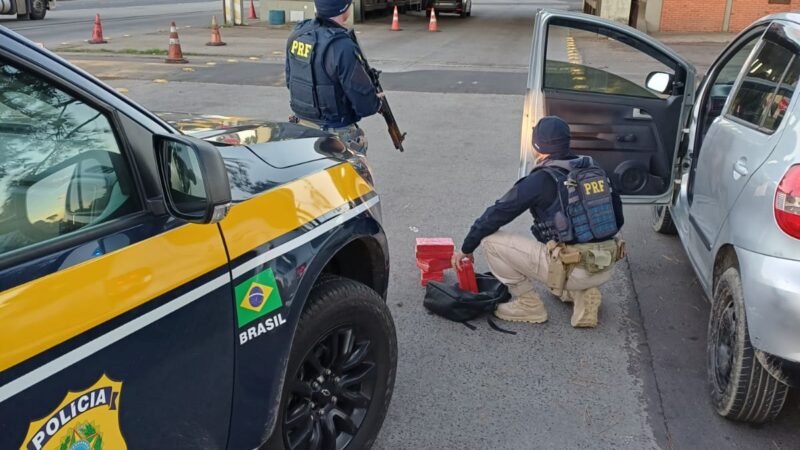 PRF prende casal com mais de 8 kg de cocaína na BR-101 em Torres