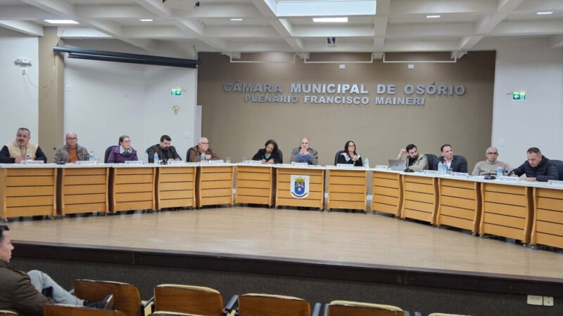 Câmara realiza sessão ordinária com Tribuna Livre e apreciação de proposições em Osório
