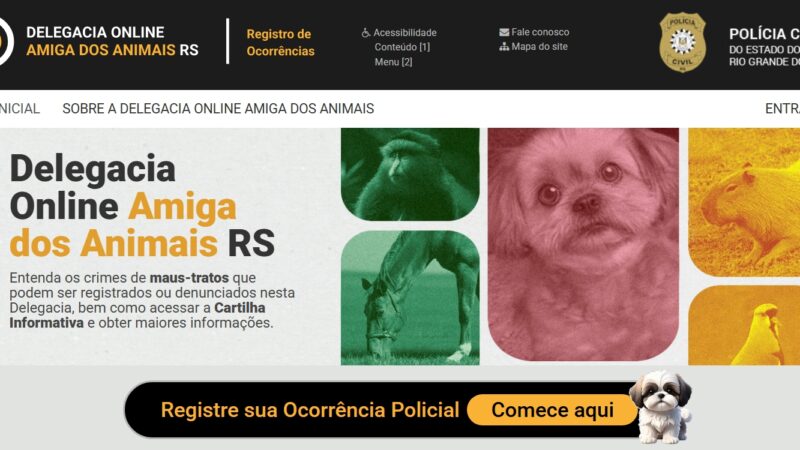 Boletim de Ocorrência online facilita denúncias de maus-tratos a animais no RS