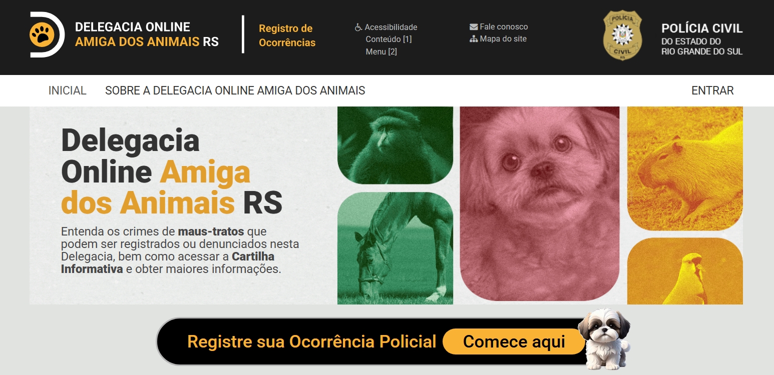 Boletim de Ocorrência online facilita denúncias de maus-tratos a animais no RS