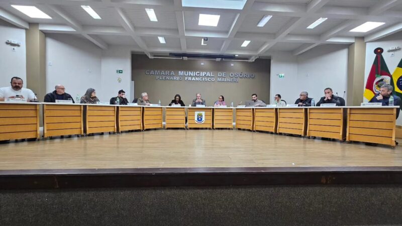 Câmara de Osório aprova projetos e indicações durante a 22ª Sessão Ordinária