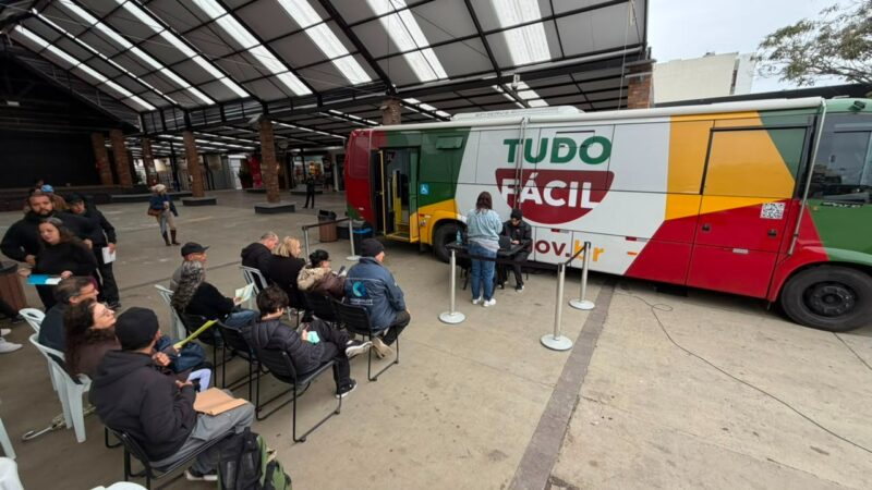 Unidade Móvel do Tudo Fácil realiza atendimento no Largo dos Estudantes até 10 de julho em Osório