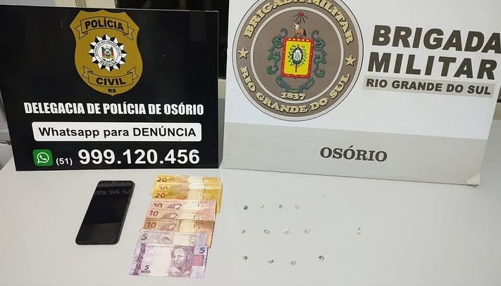 BRIGADA MILITAR E POLÍCIA CIVIL PRENDEM INDIVÍDUOS POR TRÁFICO E POSSE DE ENTORPECENTES EM OSÓRIO