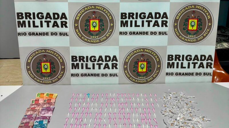 Homem é preso com mais de 340 porções de drogas em Cidreira