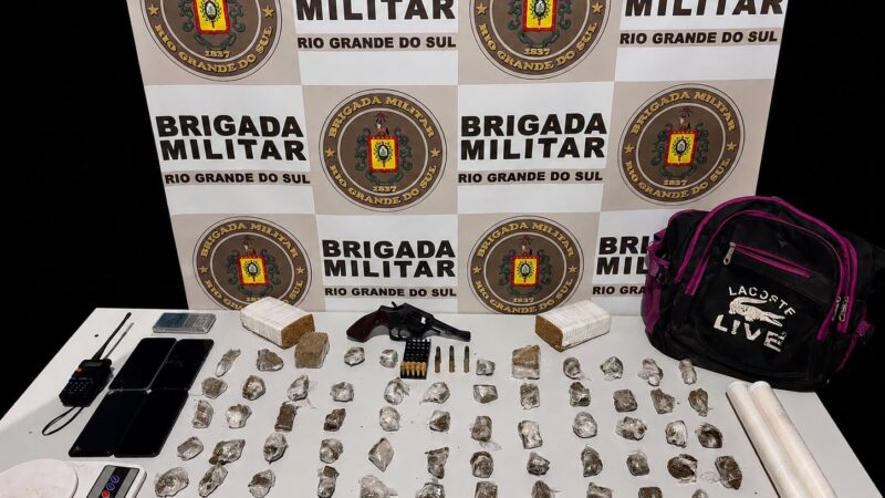 Três pessoas são presas com arma e drogas em Balneário Pinhal