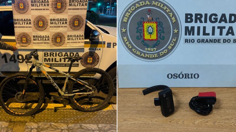 Homem com mandado de recaptura é preso com bicicleta furtada em Osório