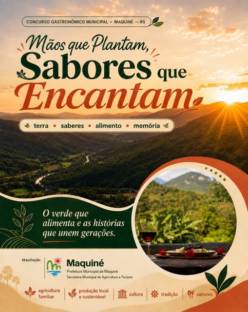 Maquiné abre inscrições para 1º Concurso Gastronômico Municipal