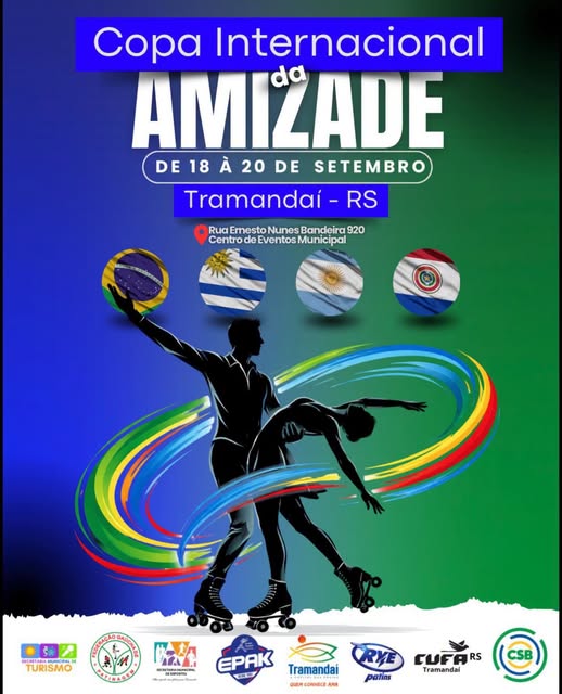 Tramandaí recebe competição internacional de patinação artística em setembro