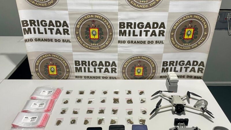 Brigada Militar apreende drogas, veículos e drone no bairro Vila Verde, em Osório