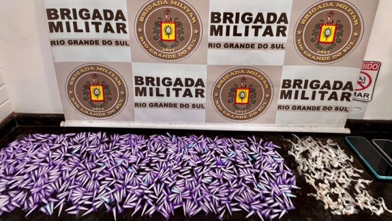 Casal é preso com mais de mil porções de cocaína e crack em Cidreira