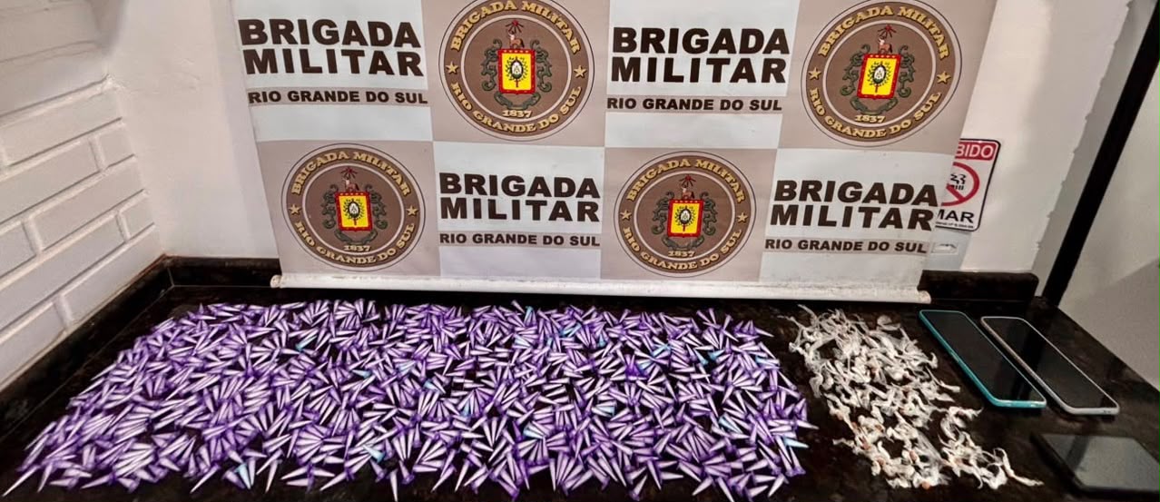 Casal é preso com mais de mil porções de cocaína e crack em Cidreira