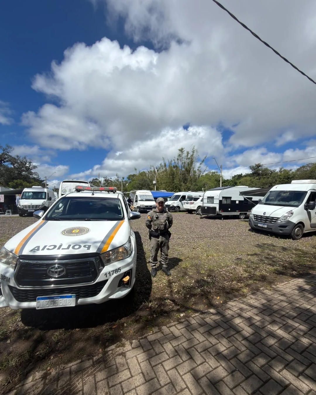BRIGADA MILITAR REFORÇA POLICIAMENTO NO 1º ENCONTRO DE MOTORHOMES EM OSÓRIO