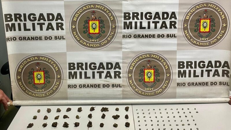 BRIGADA MILITAR PRENDE UM CASAL E APREENDE ADOLESCENTE POR TRÁFICO DE DROGAS EM OSÓRIO