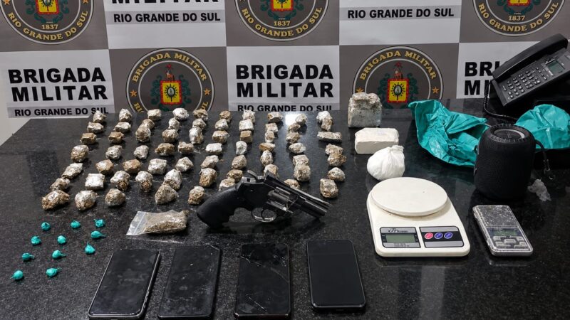 Ações da BM resultam na apreensão de mais de 2 kg de drogas em Tramandaí